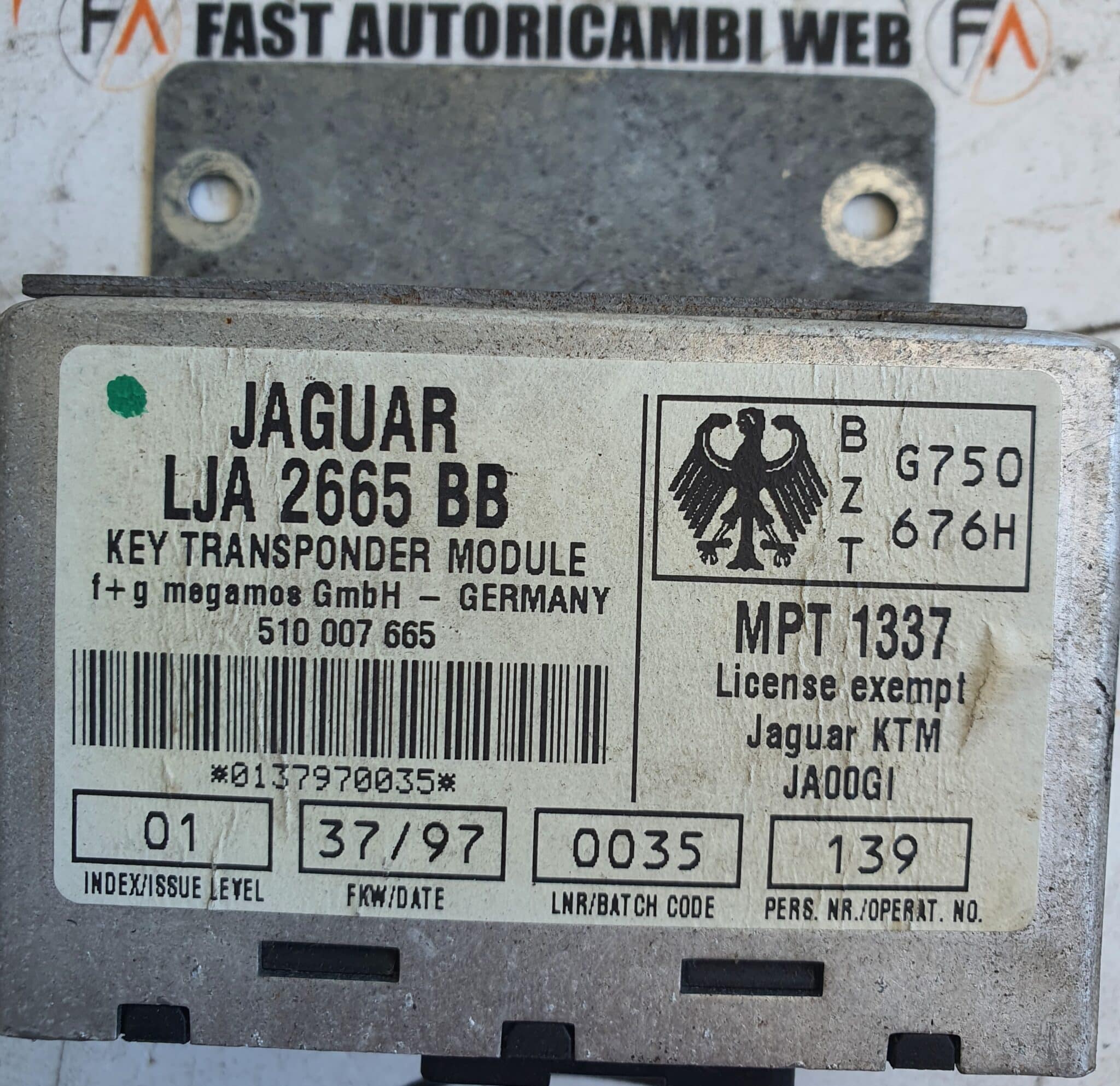 Centralina modulo transponder Jaguar XK8 codice: LJA2665BB 3 20240607_155809