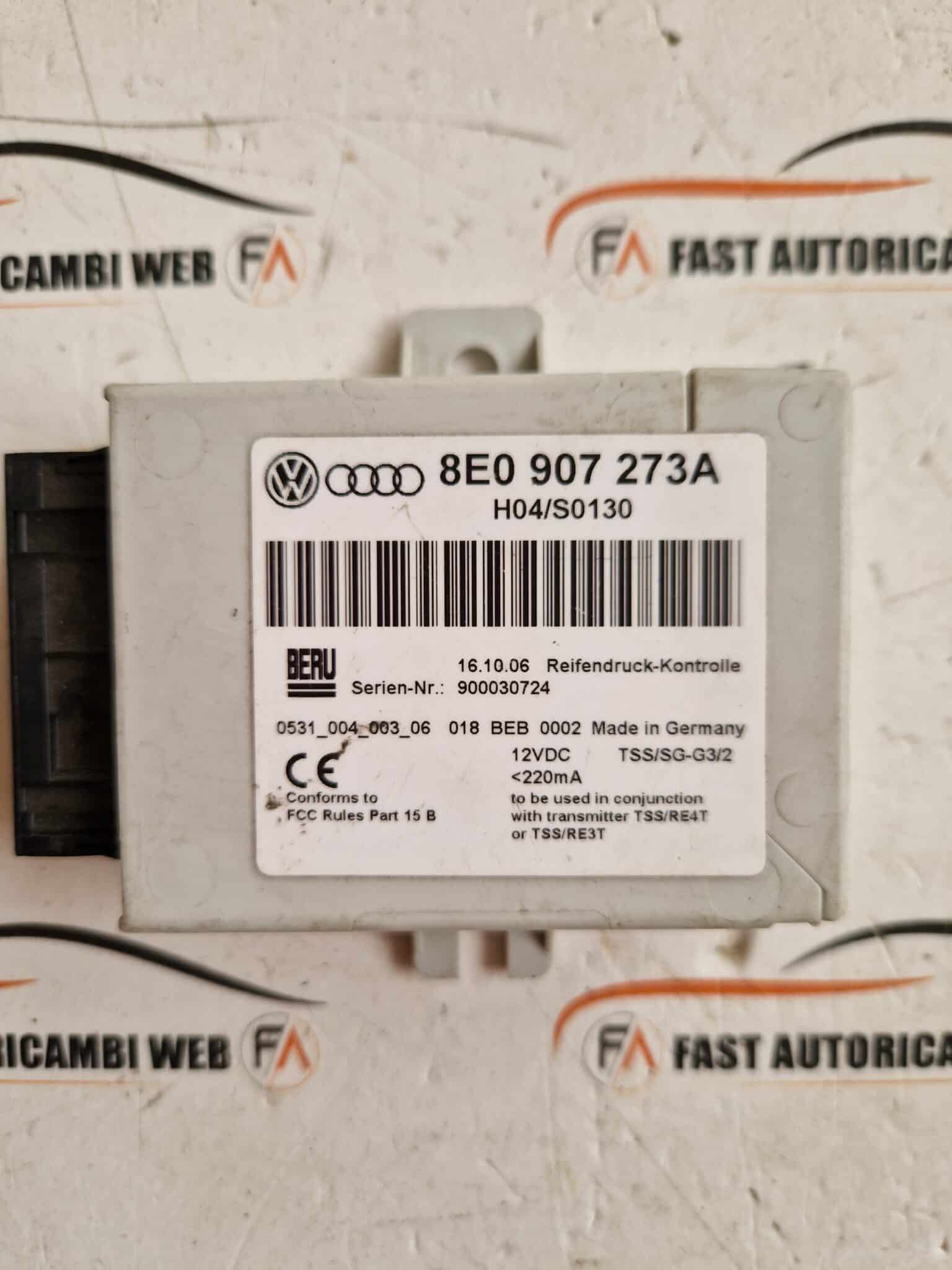 Centralina pressione pneumatici Audi A4 b7 8E 1 20240619_175109
