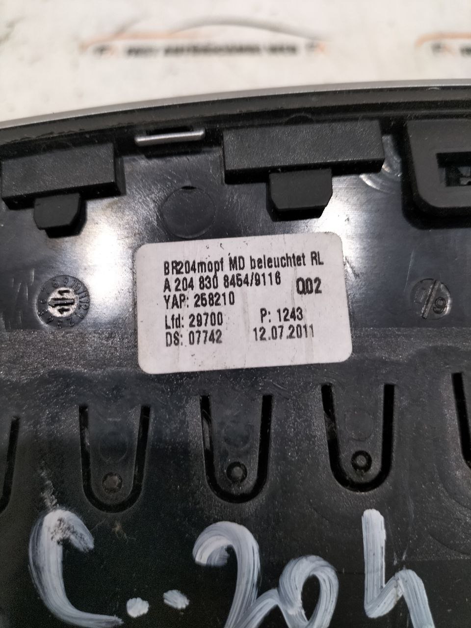 Bocchette aria centrali cruscotto Mercedes Classe C W204 A2048308464 5 5