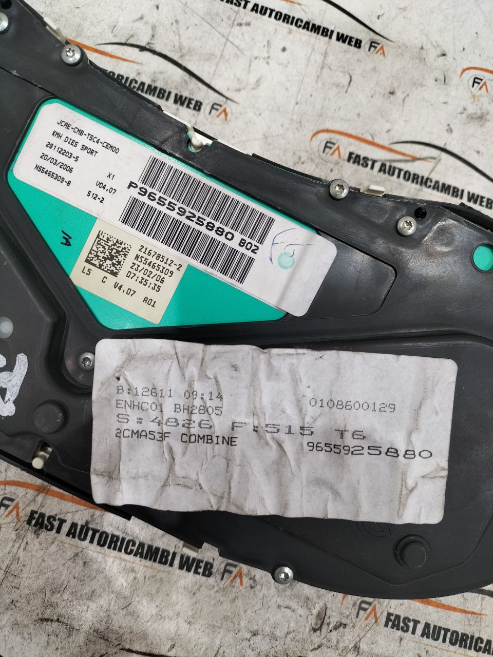 Quadro strumenti Peugeot 307 P9655925880 5 5