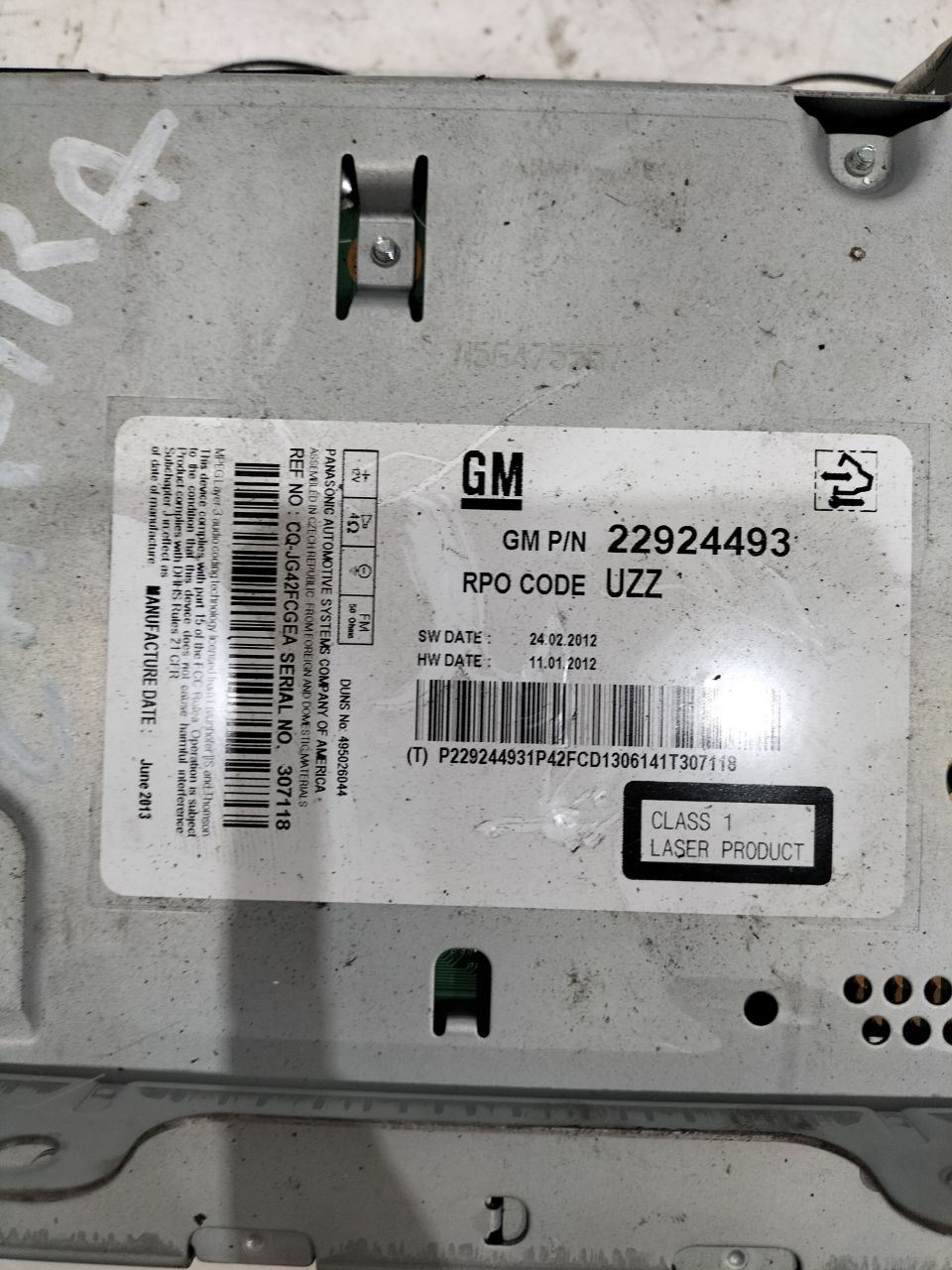 Autoradio Opel Zafira 22924493 2 photo_3_2026-01-26_10-19-30