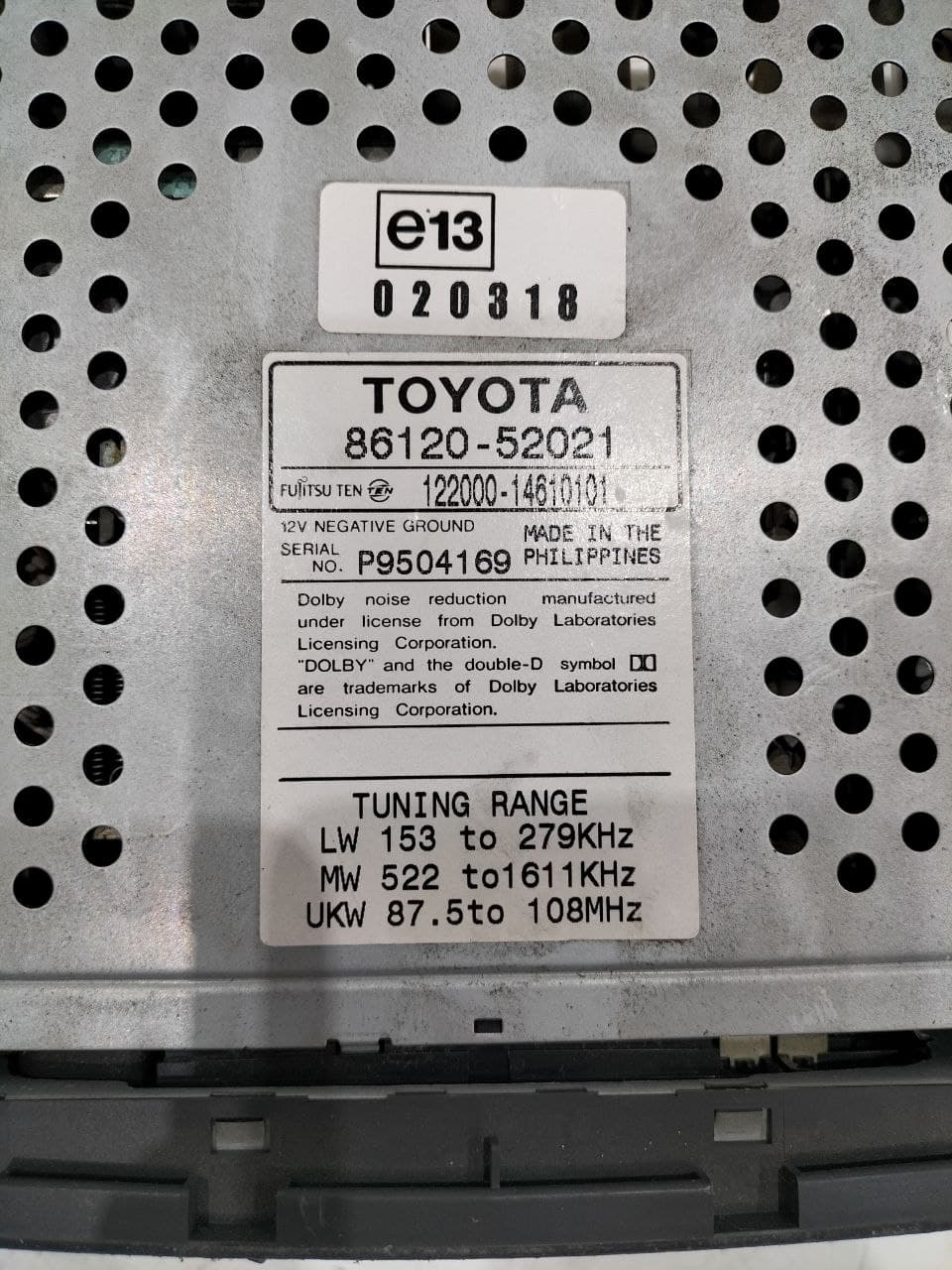 Autoradio Toyota Yaris XP10 86120-52021 4 photo_3_2026-01-27_13-19-52