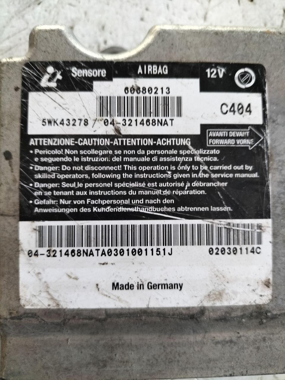 Centralina airbag Alfa Romeo 156 5WK43278 4 photo_2_2026-07-06_17-03-44