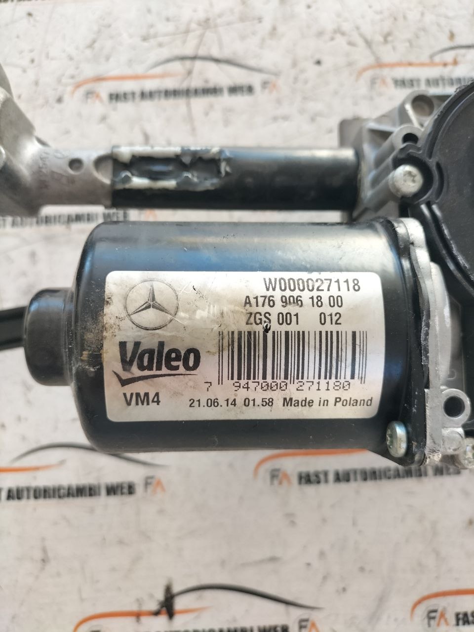 Motorino tergicristalli parabrezza Mercedes-Benz classe A W176 A1769061800 3 photo_2_2026-07-14_20-35-14